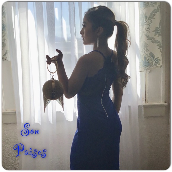 Royal Blue Cocktail Dress-On SALE-Last ONE - Picture 5 of 7